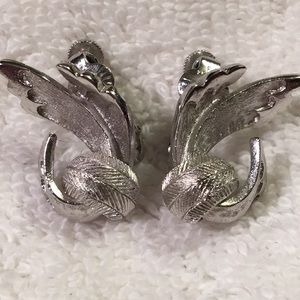 Vintage Coro Francois leaf Earrings